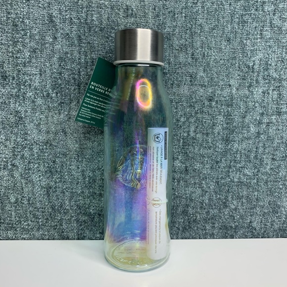 Starbucks Iridescent Rainbow Glass Water Bottle - Picture 2 of 6